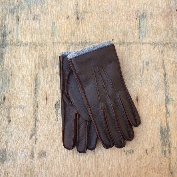 Gala Gloves vyriškos elnio odos pirštinės MAH/GREY